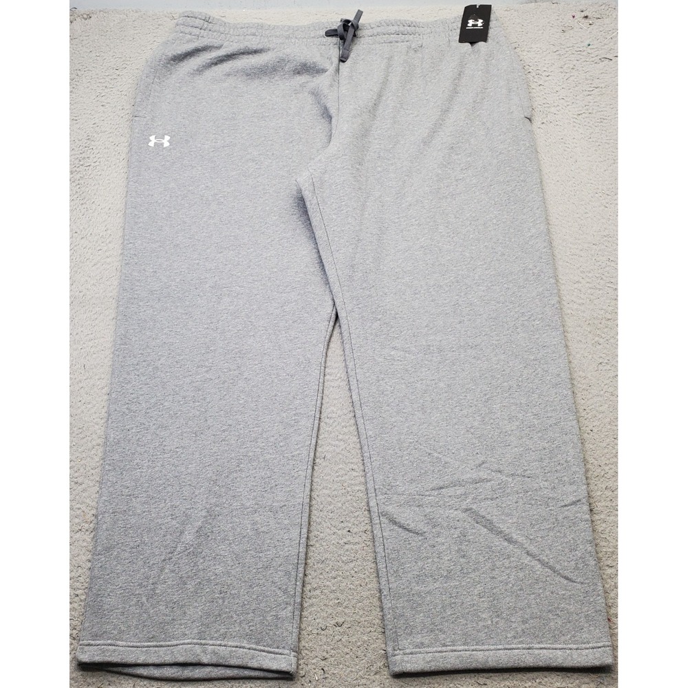 Under Armour Sweatpants Mens 4XL Gray Heather Fleece Lined Drawstring Athletic